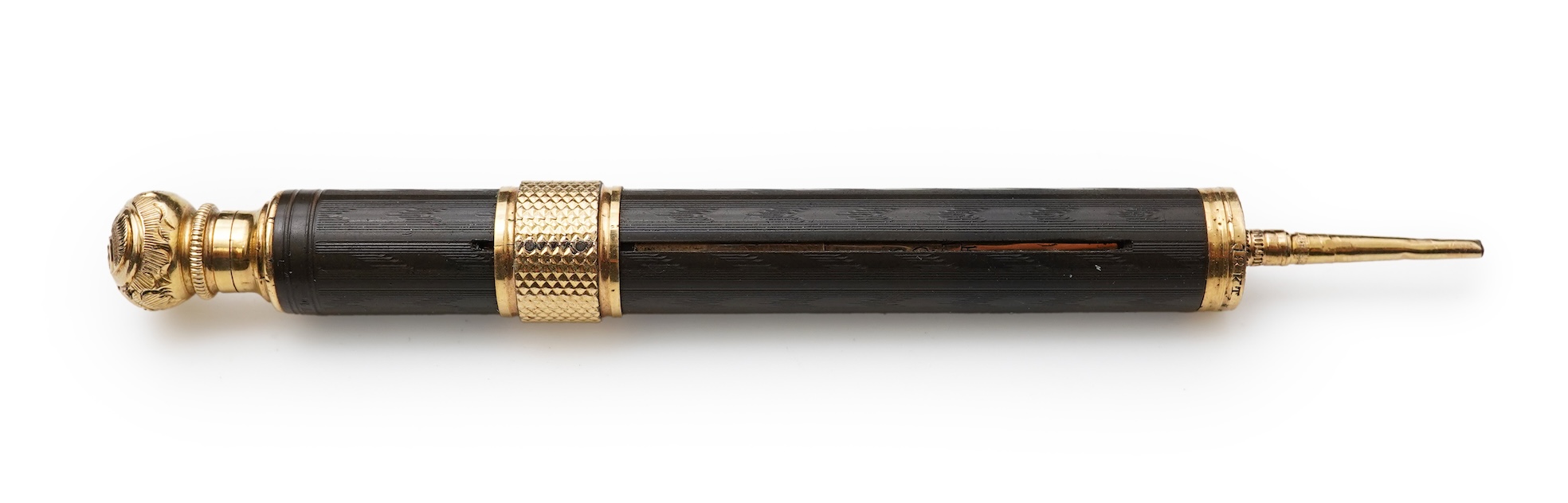 A rolled gold mechanical fountain pen/pencil, Aikin Lambert & Co., late 19th century
